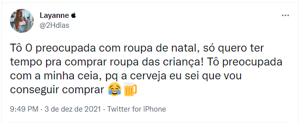 tweet - intenções de compra Natal