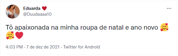 tweet - intenções de compra Natal